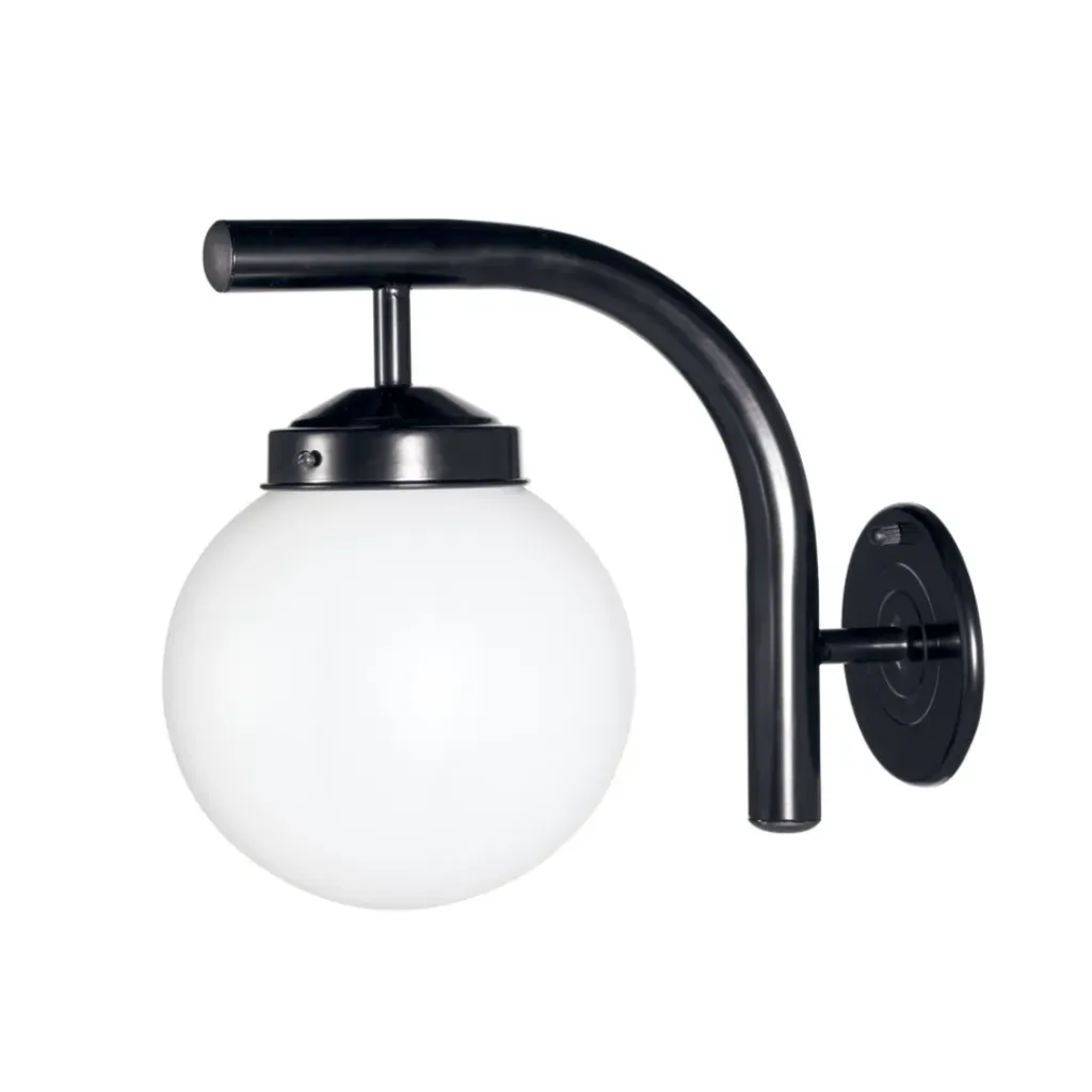 Arandela com Globo Boca 10 - Preto
