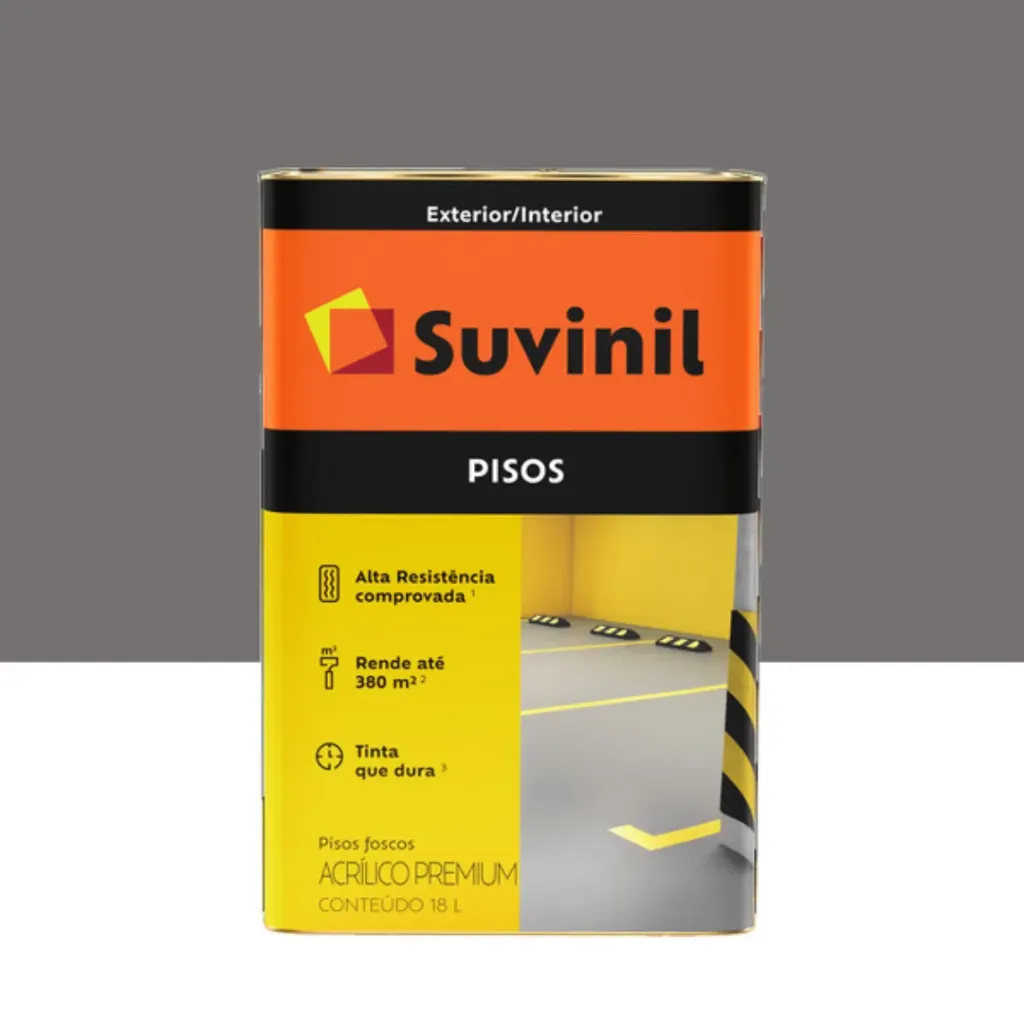 Tinta Acrílica para Pisos Suvinil - Cinza Escuro 18L