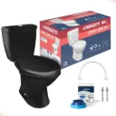 Combo Bacia com Caixa Acoplada Loren Way Preto - Lorenzetti