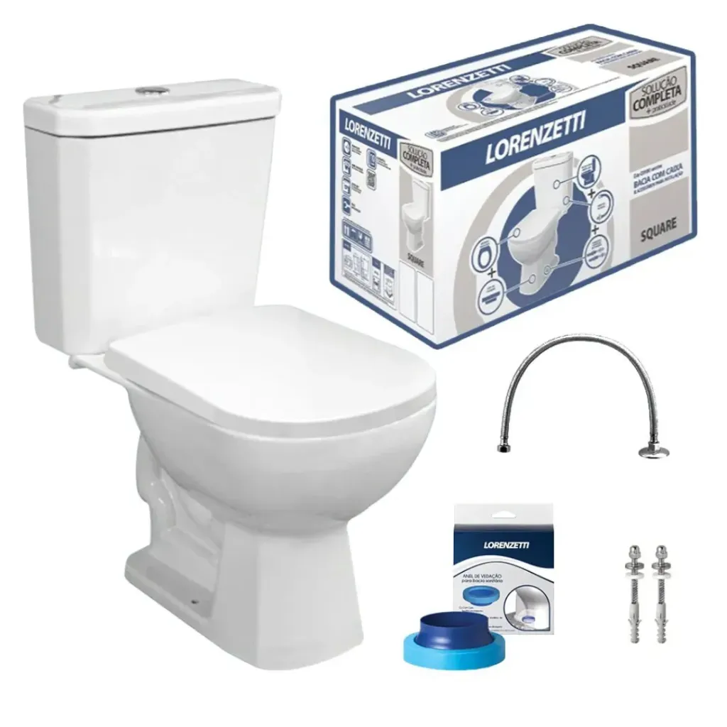 Combo Bacia com Caixa Acoplada Square - Lorenzetti