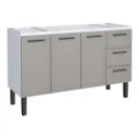 Gabinete de Aço Para Pia Juno 150cm - Cozimax (Cinza)
