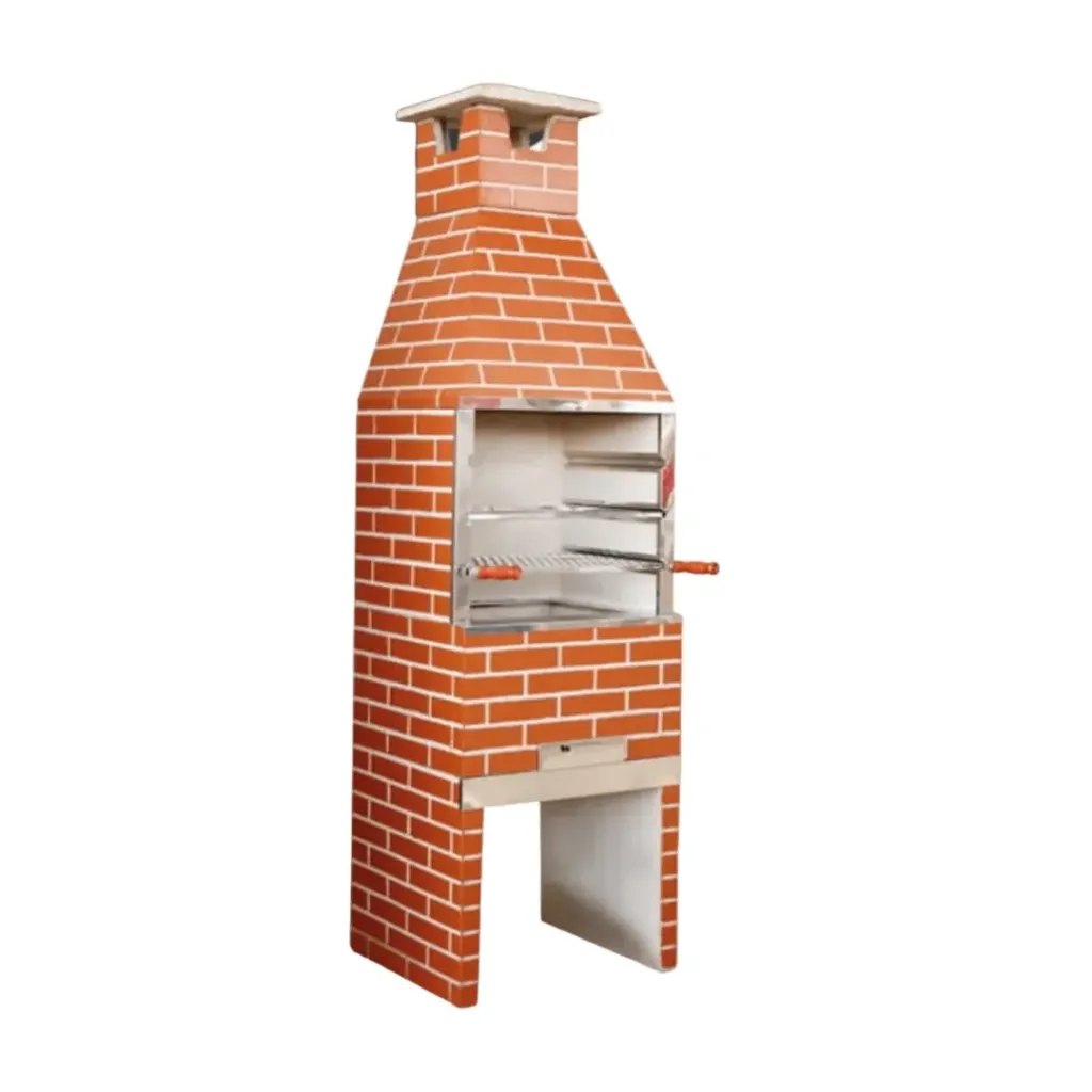 Churrasqueira Pré-Moldada Refratária - Vermelha